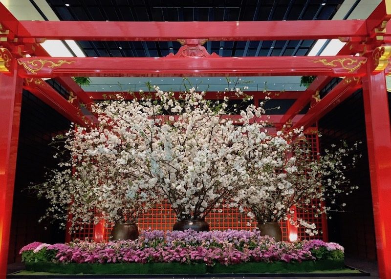Aéroport d'Haneda, Tokyo, décoration Sakura
