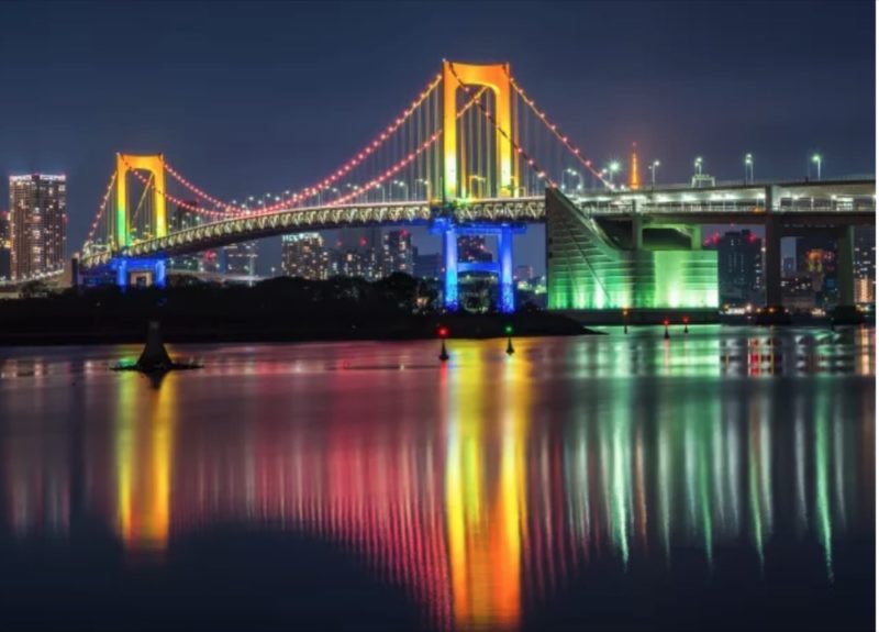 rainbow bridge, odaiba, vivre a tokyo, visiter tokyo