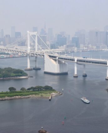 Vue de la baie de Tokyo, vivre a tokyo, expatriation à tokyo, visiter tokyo et le japon